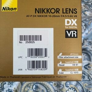 AF-P DX Nikkor (Nikon) 10-20 mm f/4.5-5.6 G VR